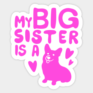 Big Sister Dog Sticker